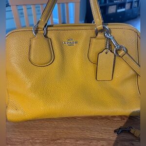Coach Yellow Leather Crossbody Bag with Bonus!